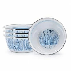 Aspen Grove 24 fl. oz. Enamelware Salad Bowls (Set of 4) by Golden Rabbit