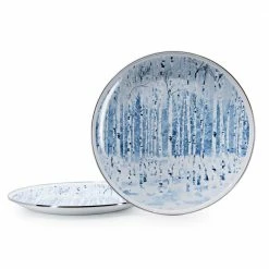 12.5 in. Aspen Grove Enamelware Round Chargers (Set of 2) by Golden Rabbit