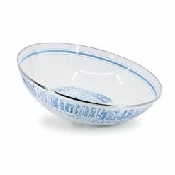 14 in. 160 fl. oz. Aspen Grove Enamelware Round Catering Bowl by Golden Rabbit