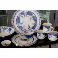 4 oz. Blue Crab Enamelware Tasting Dish Set of 6 by Golden Rabbit -Deals Mind Reader Store blue golden rabbit bowls se59s6 31 1000