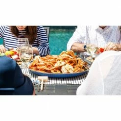 Blue Crab 20 in. Enamelware Serving Tray by Golden Rabbit -Deals Mind Reader Store blue golden rabbit serving trays se01 31 1000