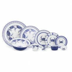 Blue Crab 20 in. Enamelware Serving Tray by Golden Rabbit -Deals Mind Reader Store blue golden rabbit serving trays se01 d4 1000