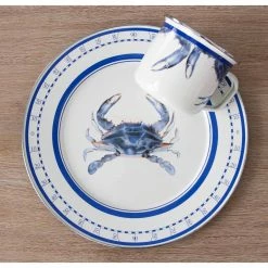 12.5 in. Blue Crab Enamelware Round Charger Plate Set of 2 by Golden Rabbit 9 12.5 in. Blue Crab Enamelware Round Charger Plate Set of 2 by Golden Rabbit -Deals Mind Reader Store blues golden rabbit charger plates se26s2 1f 1000