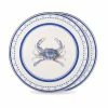 12.5 in. Blue Crab Enamelware Round Charger Plate Set of 2 by Golden Rabbit