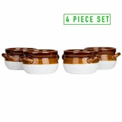 18 fl. oz. Brown Ceramic Soup Bowl (Set of 4) by Mind Reader -Deals Mind Reader Store brown mind reader bowls 18onisoub4 brn 1f 1000