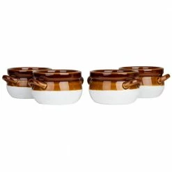 18 fl. oz. Brown Ceramic Soup Bowl (Set of 4) by Mind Reader