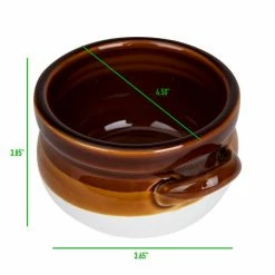 18 fl. oz. Brown Ceramic Soup Bowl (Set of 4) by Mind Reader -Deals Mind Reader Store brown mind reader bowls 18onisoub4 brn fa 1000 1