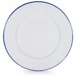 Rolled Edge Cobalt Enamelware Dinner Plate (Set of 4) by Golden Rabbit