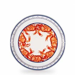 15.5 in. Crab House Enamelware Round Serving Tray by Golden Rabbit