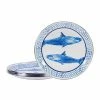 Fish Camp 8 in. Enamelware Round Sandwich Plates (Set of 4) by Golden Rabbit