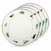 Fishing Fly 8.5 in. Enamelware Round Sandwich Plates (Set of 4) by Golden Rabbit