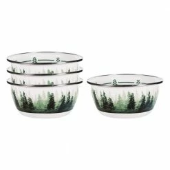 24 oz. Forest Glen Enamelware Salad Bowl (Set of 4) by Golden Rabbit