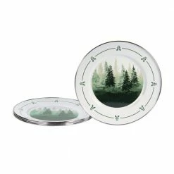 Forest Glen 10.5 in. Enamelware Dinner Plate (Set of 4) by Golden Rabbit