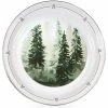 20 in. Dia Round Forest Glen Enamelware Serving Tray by Golden Rabbit