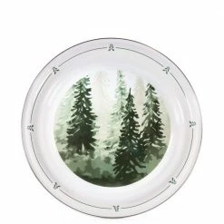 15.5 in Dia Round Forest Glen Enamelware Serving Tray by Golden Rabbit