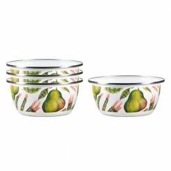 Fresh Produce 24 fl. oz. Enamelware Salad Bowls (Set of 4) by Golden Rabbit