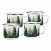 24 oz. Forest Glen Enamelware Grande Mug (Set of 4) by Golden Rabbit
