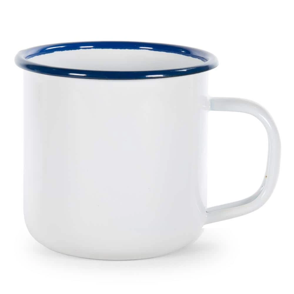 Cobalt Rolled Edge Blue 12 oz. Enamelware Coffee Mug (Set of 4) by Golden Rabbit 1 Cobalt Rolled Edge Blue 12 oz. Enamelware Coffee Mug (Set of 4) by Golden Rabbit