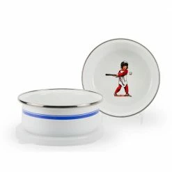 Baseball 3-Piece Feeding Set with Plate Bowl and Mug by Golden Rabbit -Deals Mind Reader Store golden rabbit dinnerware sets ba99 1f 1000