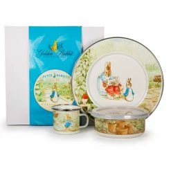 Peter Rabbit 3-Piece Feeding Set with Plate Bowl and Mug by Golden Rabbit