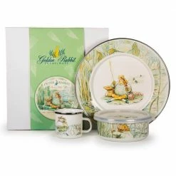 Jeremy Fisher 3-Piece Feeding Set with Plate Bowl and Mug by Golden Rabbit