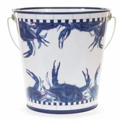 11 in. 3 Gal. Lobster Decorative Steel Pail with Handle by Golden Rabbit