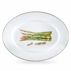 Fresh Produce 12 in. x 16 in. Enamelware Oval Platter by Golden Rabbit