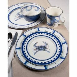 Blue Crab 12 in. x 16 in. Enamelware Oval Platter by Golden Rabbit -Deals Mind Reader Store golden rabbit platters se06 31 1000