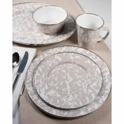 Taupe Swirl 12 in. x 16 in. Enamelware Oval Platter by Golden Rabbit -Deals Mind Reader Store golden rabbit platters tp06 31 1000