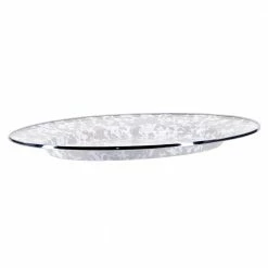 Taupe Swirl 12 in. x 16 in. Enamelware Oval Platter by Golden Rabbit -Deals Mind Reader Store golden rabbit platters tp06 c3 1000