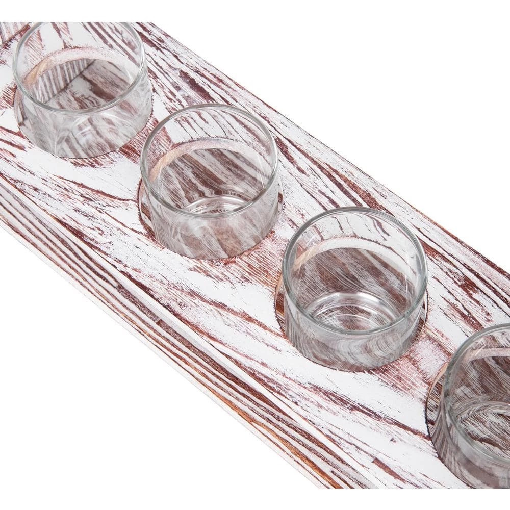 0.3 gal. Brown Total with 8-Glasses, 5 oz. Each Torched Wood Beverage Serveware Kitchen Serveware Flight Set by Mind Reader 3 0.3 gal. Brown Total with 8-Glasses, 5 oz. Each Torched Wood Beverage Serveware Kitchen Serveware Flight Set by Mind Reader - Image 3