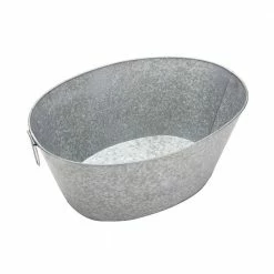 26 qt. Large Silver Metal Beverage Tub with Handles by Mind Reader -Deals Mind Reader Store mind reader beverage tubs itublg sil 4f 1000