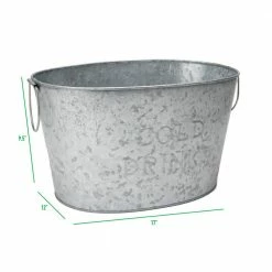 Small Galvanized Steel Beverage Tub with Handles in Silver by Mind Reader -Deals Mind Reader Store mind reader beverage tubs itubsm sil 76 1000