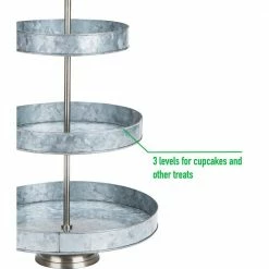 3-Tier Silver Steel Round Cake Stand by Mind Reader -Deals Mind Reader Store mind reader cake stands tiered cake stands 3gcupcake sil 1f 1000