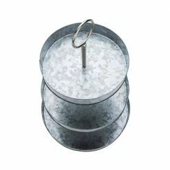 3-Tier Silver Steel Round Cake Stand by Mind Reader -Deals Mind Reader Store mind reader cake stands tiered cake stands 3gcupcake sil 4f 1000