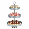 3-Tier Silver Steel Round Cake Stand by Mind Reader