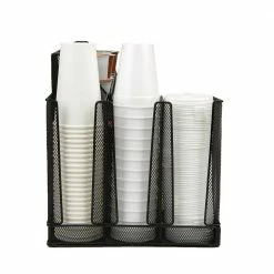 14-Compartment 3-Tier Large Breakroom Condiment Organizer Black Metal Mesh by Mind Reader 9 14-Compartment 3-Tier Large Breakroom Condiment Organizer Black Metal Mesh by Mind Reader -Deals Mind Reader Store mind reader coffee accessories cmg2mesh blk 4f 1000