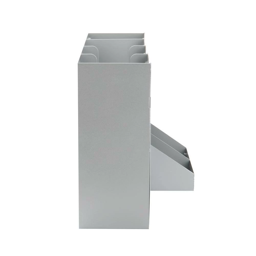 Multi-Section Condiment Station in Silver by Mind Reader 3 Multi-Section Condiment Station in Silver by Mind Reader - Image 3