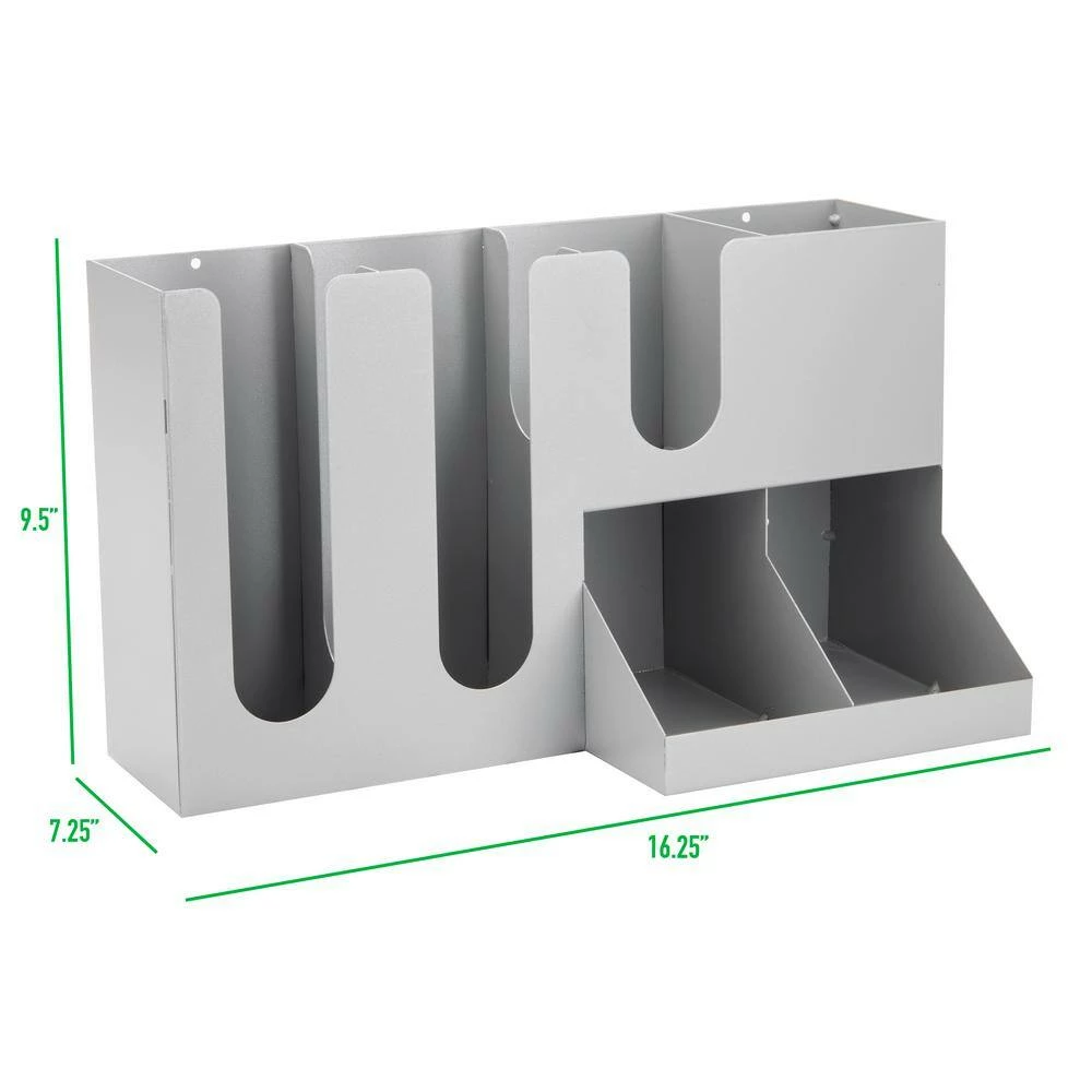 Multi-Section Condiment Station in Silver by Mind Reader 6 Multi-Section Condiment Station in Silver by Mind Reader - Image 6