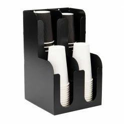 4-Compartment Dual-Level Condiments Holder in Black Royal by Mind Reader -Deals Mind Reader Store mind reader condiment servers 2layer4 bkry 44 1000