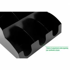 9-Multi-Level Compartment Holder for Condiments in Black Royal by Mind Reader -Deals Mind Reader Store mind reader condiment servers 3layer9 bkry 1f 1000