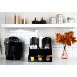 9-Multi-Level Compartment Holder for Condiments in Black Royal by Mind Reader -Deals Mind Reader Store mind reader condiment servers 3layer9 bkry 31 1000