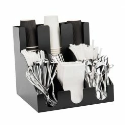 9-Multi-Level Compartment Holder for Condiments in Black Royal by Mind Reader -Deals Mind Reader Store mind reader condiment servers 3layer9 bkry 44 1000