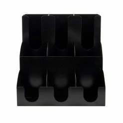 9-Multi-Level Compartment Holder for Condiments in Black Royal by Mind Reader