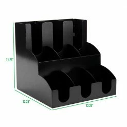 9-Multi-Level Compartment Holder for Condiments in Black Royal by Mind Reader -Deals Mind Reader Store mind reader condiment servers 3layer9 bkry fa 1000