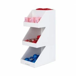 Fancy 3-Tier White Acryclic Coffee Condiment Organizer and Tea Bag Holder by Mind Reader -Deals Mind Reader Store mind reader condiment servers 3tcorg wht 44 1000