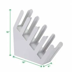 White 'Fancy' Acrylic 4-Compartment Cup and Lid Holder by Mind Reader -Deals Mind Reader Store mind reader condiment servers 4acuphold wht 76 1000