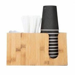 Bamboo 3-Compartment Organizer for Condiments in Brown by Mind Reader -Deals Mind Reader Store mind reader condiment servers barbm brn 44 1000