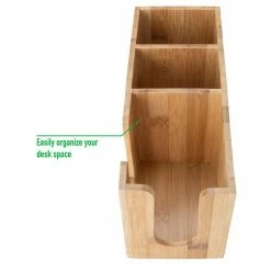 Bamboo 3-Compartment Organizer for Condiments in Brown by Mind Reader -Deals Mind Reader Store mind reader condiment servers barbm brn 4f 1000