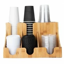 Bamboo 9-Compartment Multi-Level Organizer for Condiments Brown by Mind Reader -Deals Mind Reader Store mind reader condiment servers bm3layer9 brn 44 1000